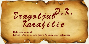 Dragoljub Karafilić vizit kartica